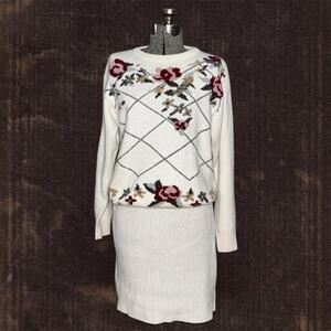 Alfred dunner floral grandma sweater